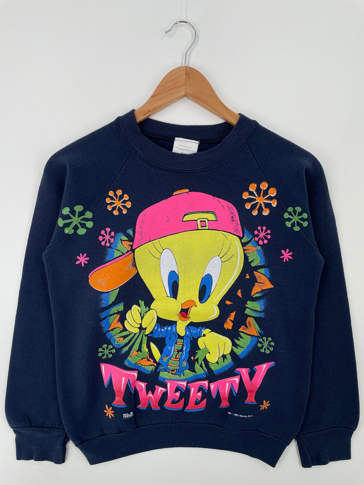 1995 LOONEY TUNES TWEETY Made in USA Size Kids.XL Vintage Sweat-Shirt / A8905