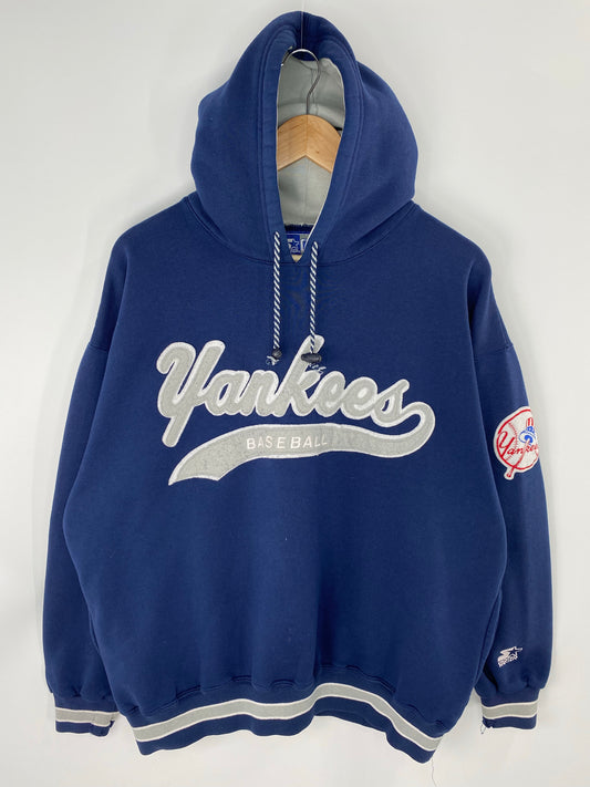 90’s STARTER x NEW YORK YANKEES Size XL Vintage MLB Hoodie Sweat-Shirt/ K8214