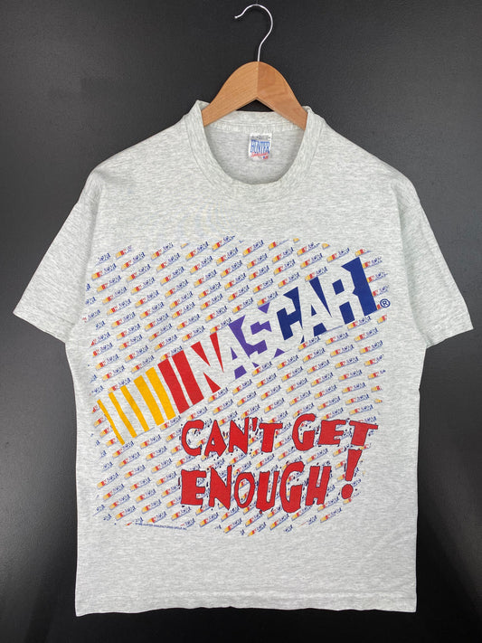 .1996 NASCAR x CAN'T GET ENOUGH Made in USA Size L Vintage Racing T-Shirt / E2357T