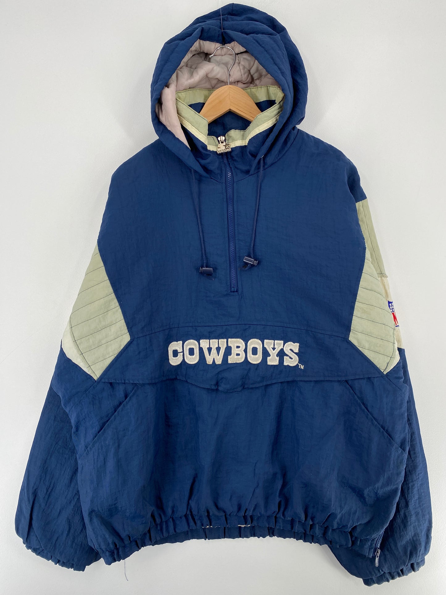 .90’s STARTER x DALLAS COWBOYS Size XL NFL Padded Nylon Jacket / E5392J
