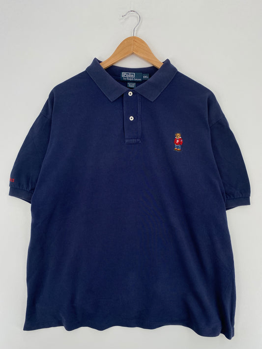 90’s POLO BEAR RALPH LAUREN Size XXL Vintage Polo Shirt / A4915