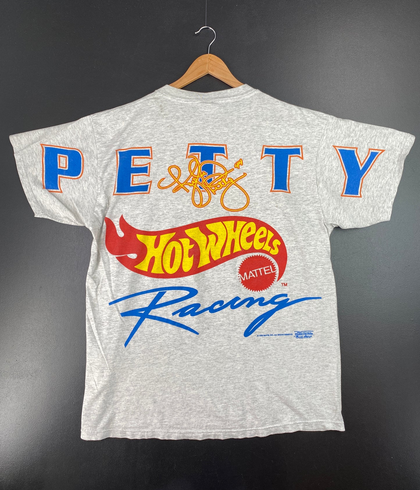 1998 HOT WHEELS x KYLE PETTY Size XL Vintage Racing T-Shirt / A7217