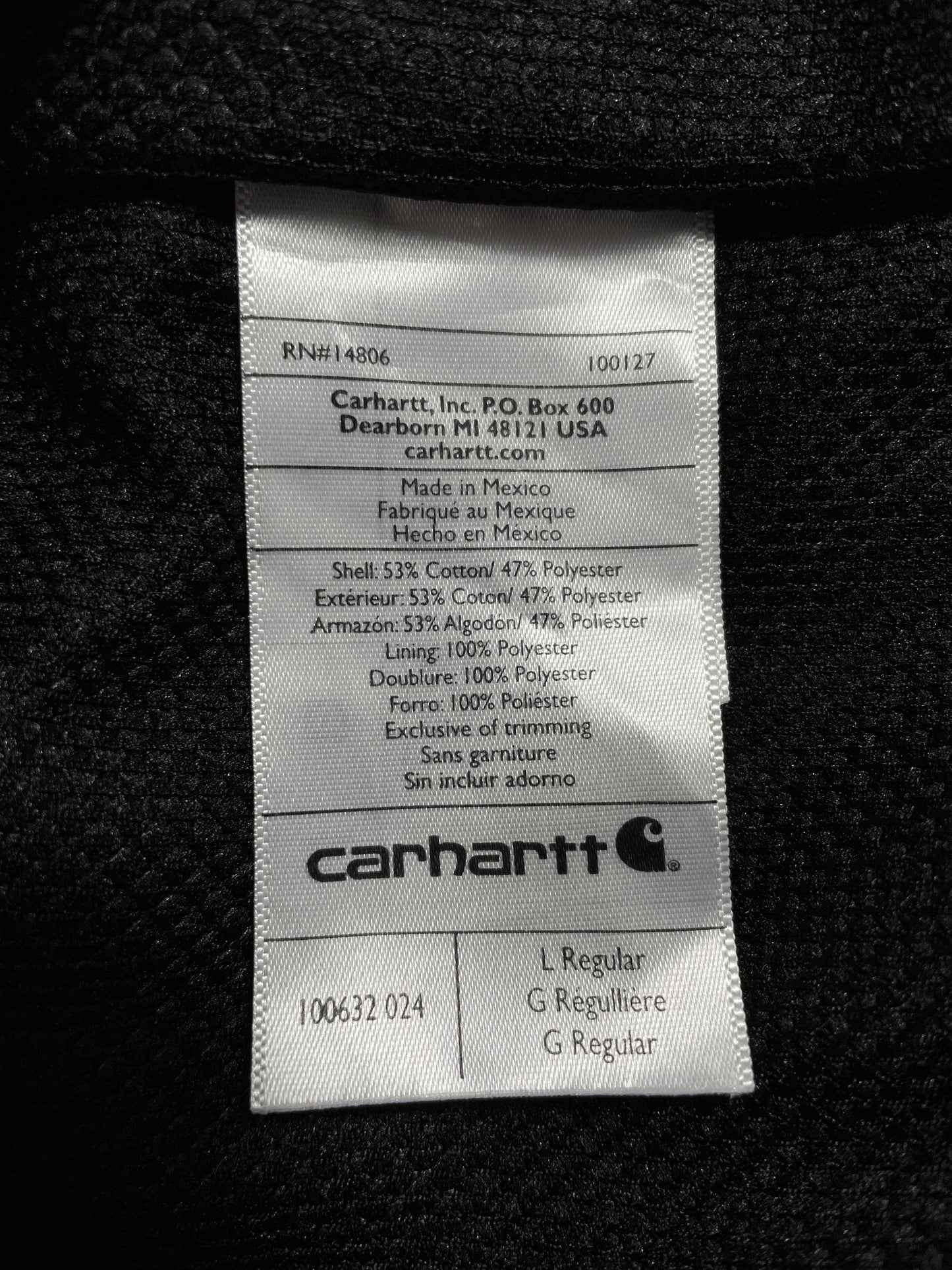 Vintage CARHARTT Size L Zip-up Hoodie Sweat-Shirt / E4359S
