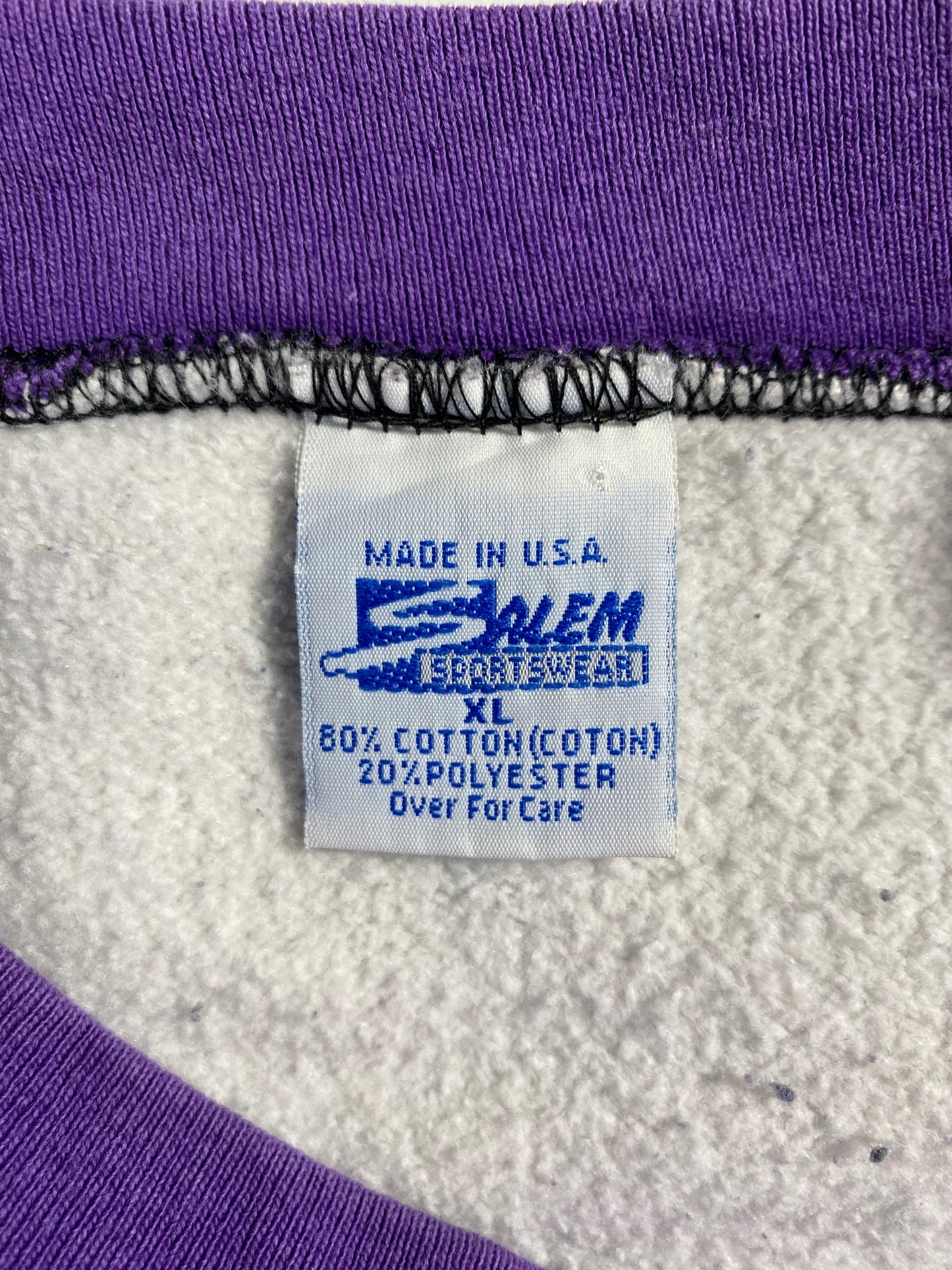 90’s SALEM x HORNETS Made in USA Size XL Vintage NBA Sweat-Shirt / A6223