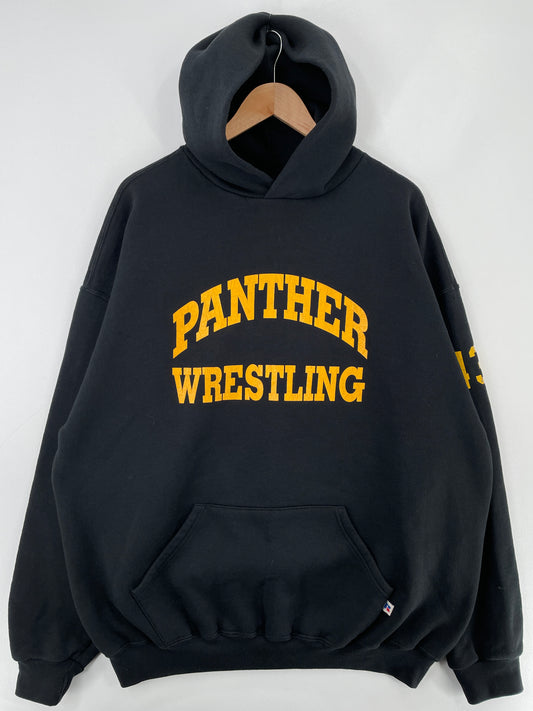 90’s RUSSELL x PANTHER WESTLING Size XXL Hoodie Sweat Shirt / E4965S
