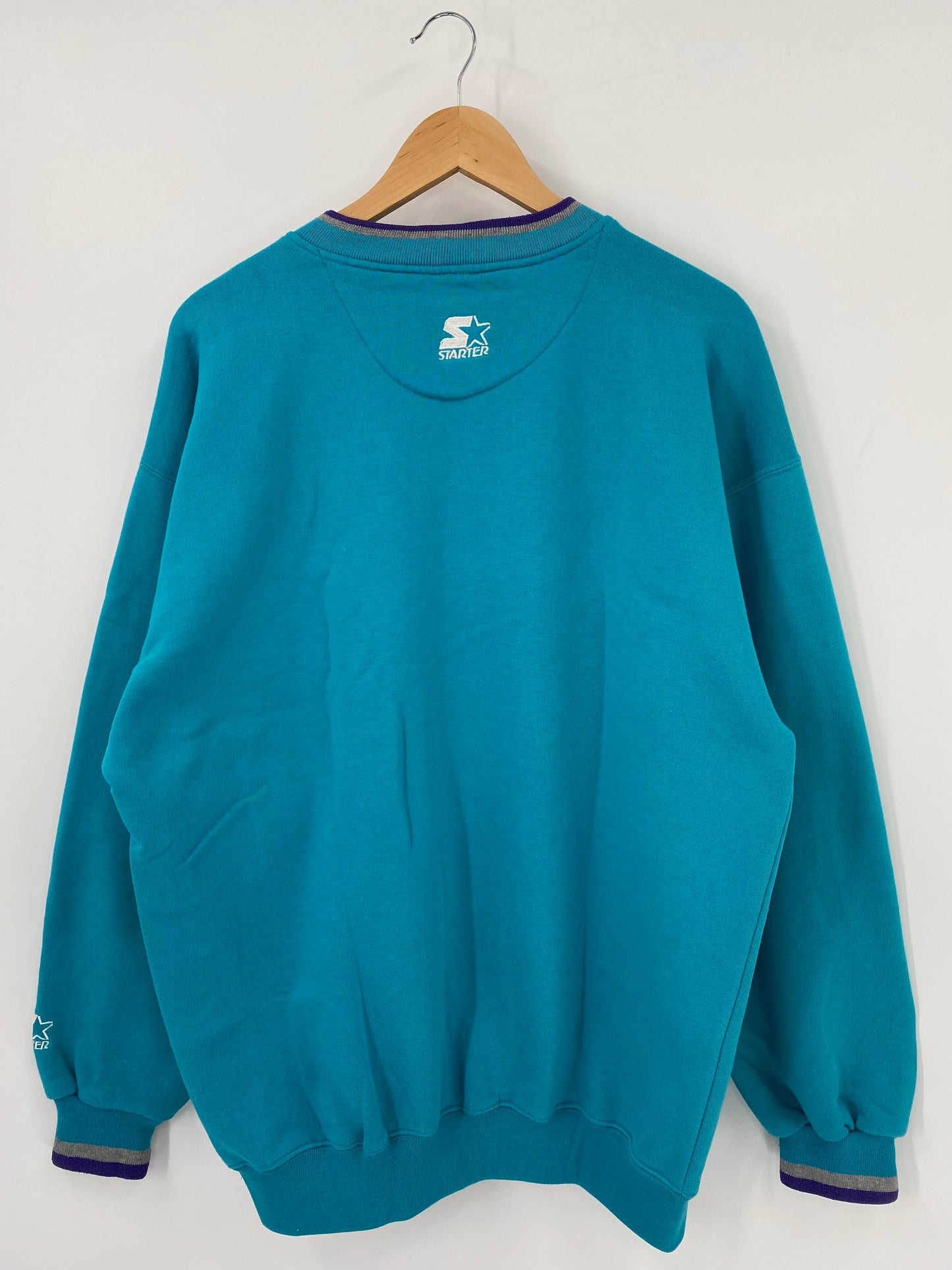 90’s STARTER x CHARLOTTE HORNET Size XL Vintage NBA Sweat shirt / K4879