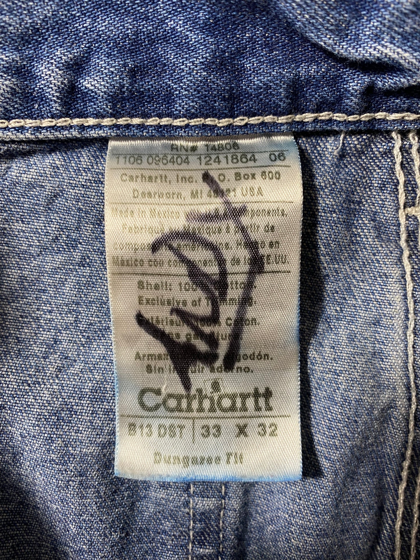 Vintage CARHARTT Size 33x32 Denim Pants / K9364