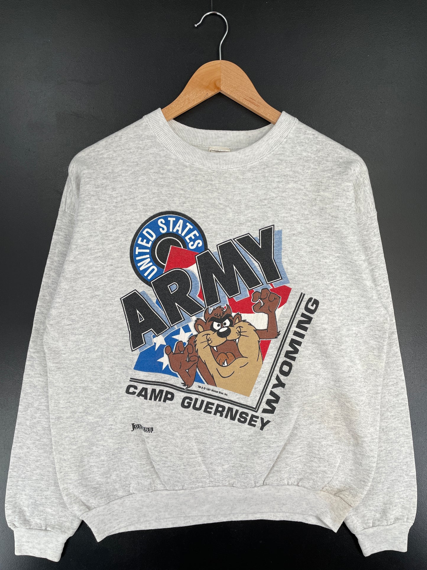 1991 LOONEY TUNES x ARMY Made in USA Size L Vintage Sweat-shirt / E5358S