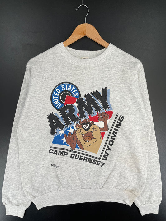 1991 LOONEY TUNES x ARMY Made in USA Size L Vintage Sweat-shirt / E5358S