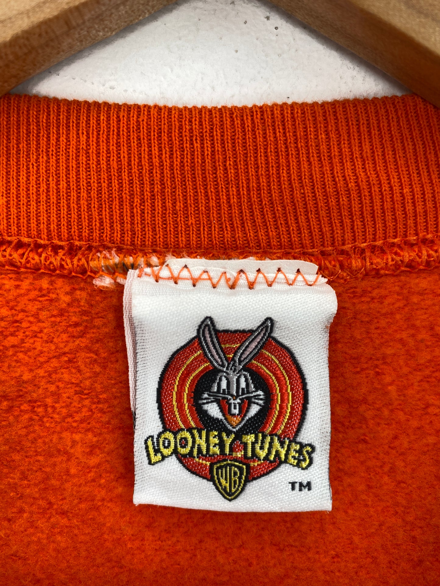 1997 LOONEY TUNES TWEETY HALLOWEEN Size Approx.XL Vintage Sweat-shirt / A7287