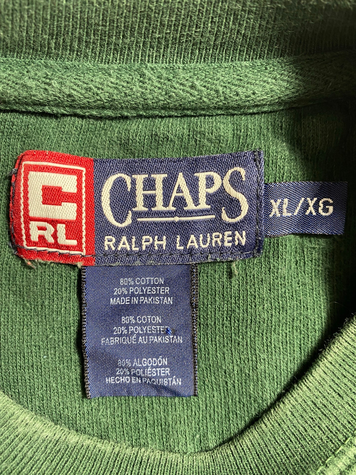 90's CHAPS RALPH LAUREN Size XL Vintage Sweat-shirt / K6437