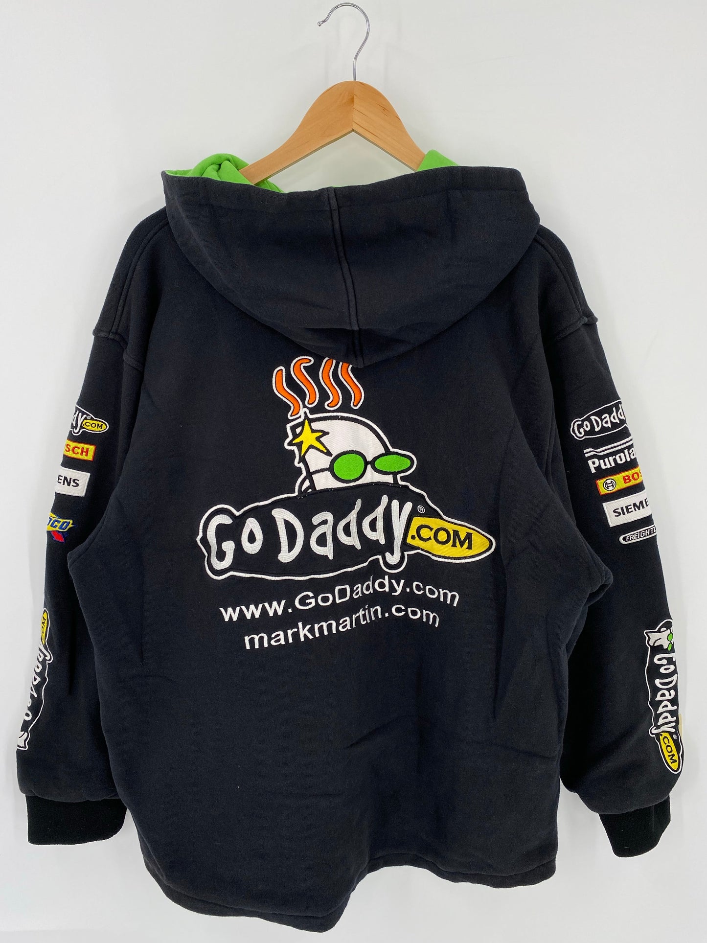 Vintage NASCAR GODADDY.COM Size XL Racing Sweat-Shirt / A7004