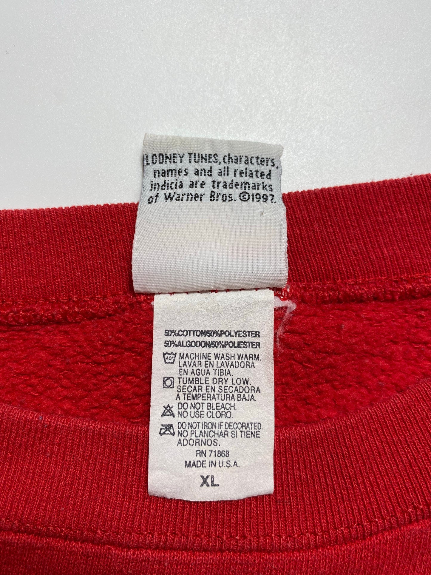 1995 LOONEY TUNES Made in USA Size XL Vintage Sweat-shirt / A8967