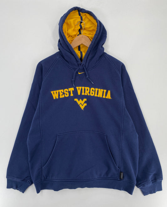 00' NIKE x WEST VIRGINIA Size M Vintage College Hoodie Sweat-Shirt / E5187S