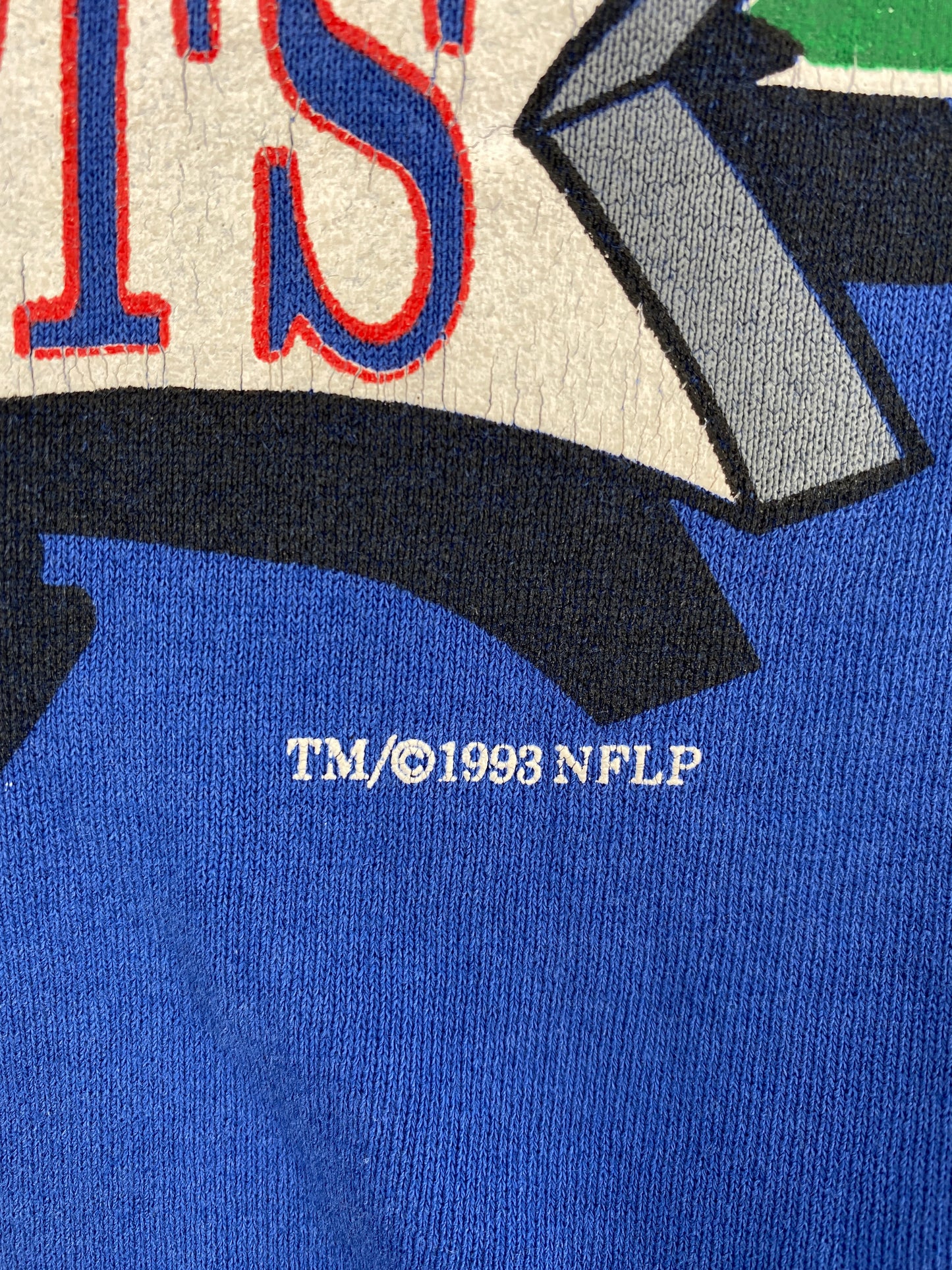 1993 NEW YORK GIANTS Made in USA Size XL Vintage NFL Sweat-Shirt / A5842