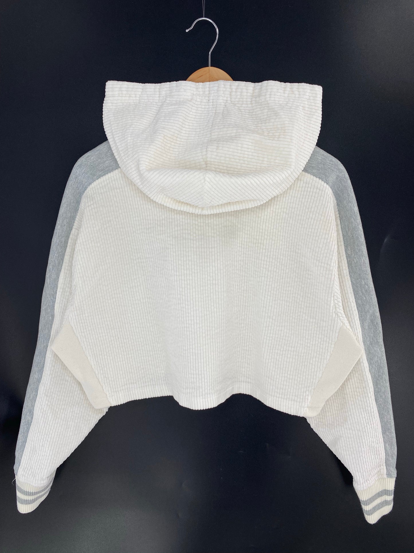 00' CHAMPION Size Ladies L Vintage Corduroy Hoodie Sweat-Shirt / K7979