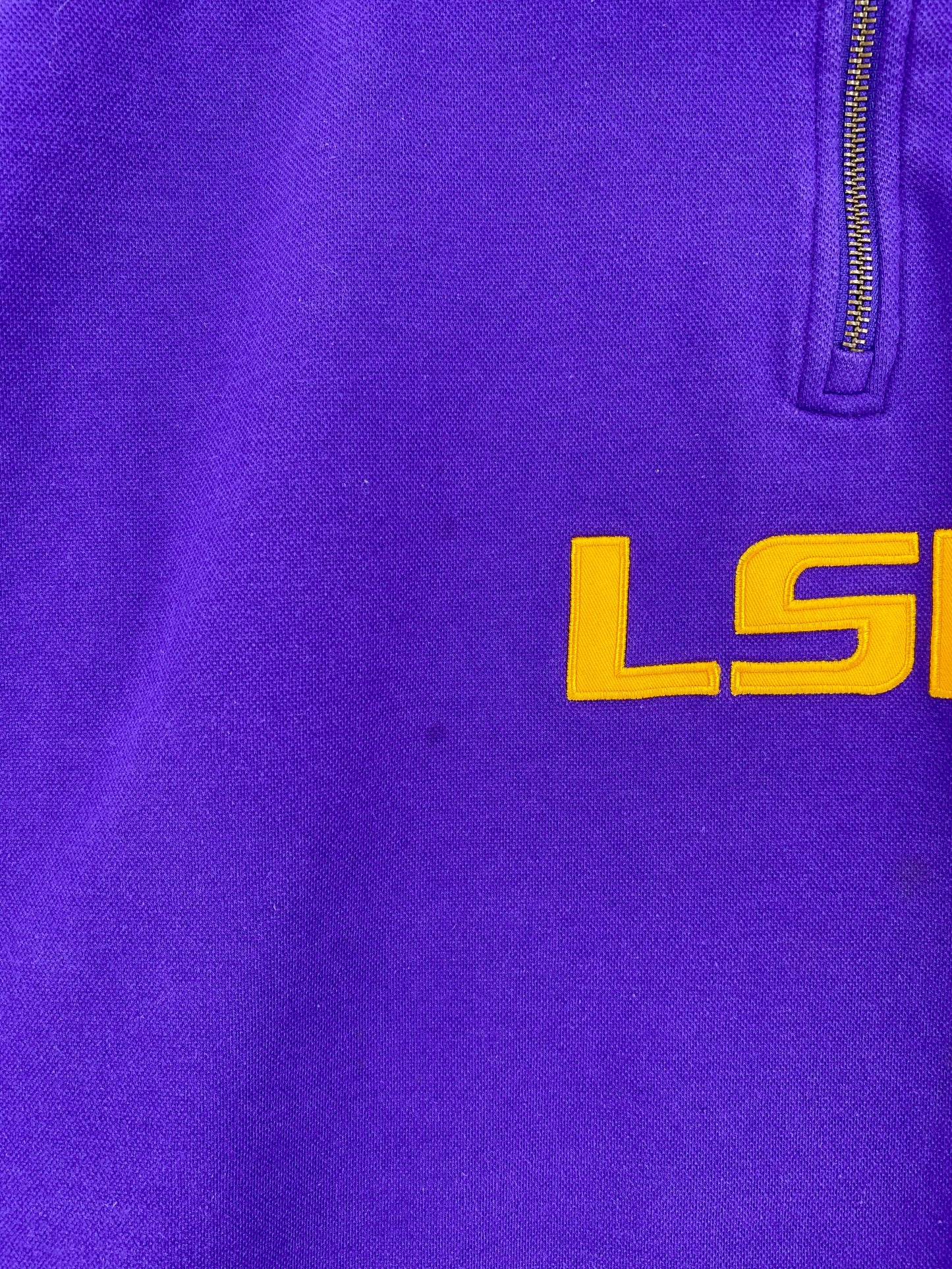00' NIKE x LSU Size XXL Vintage College Half-Zip Sweat-Shirt / E3645S