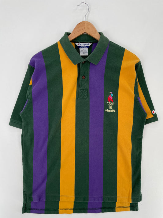 Vintage CHAMPION x ATLANTA OLYMPIC Size L Vintage Polo Shirt / E84