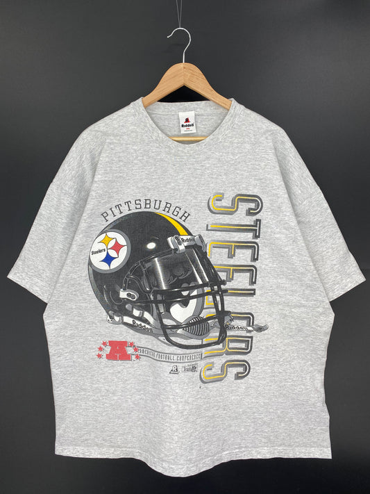 1994 PITTSBURGH STEELERS Made in USA Size XXL Vintage NFL T-shirt / A168