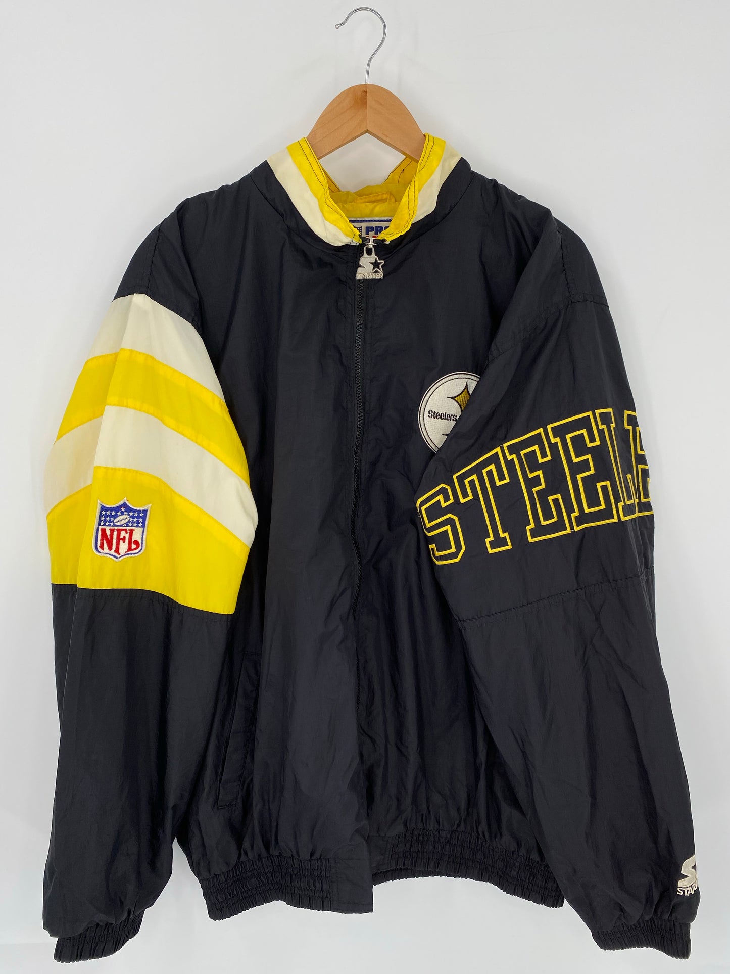 90’s STARTER x STEELERS Size XL NFL Nylon Jacket  / K5927