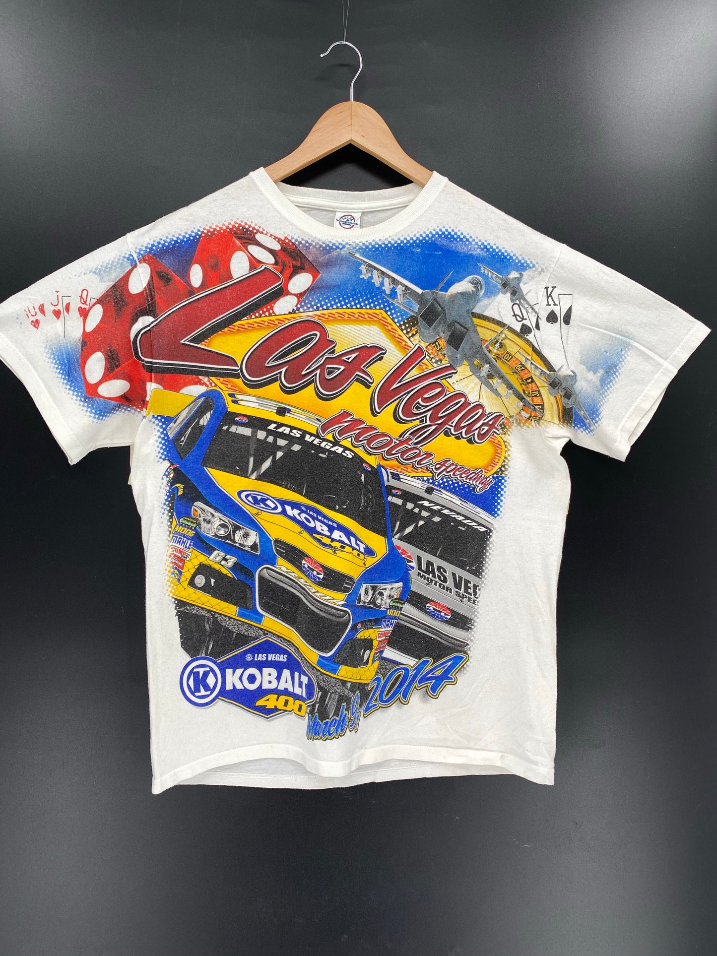 Vintage LAS VEGAS MOTOR SPEEDWAY Size L Racing T-Shirt / K6219