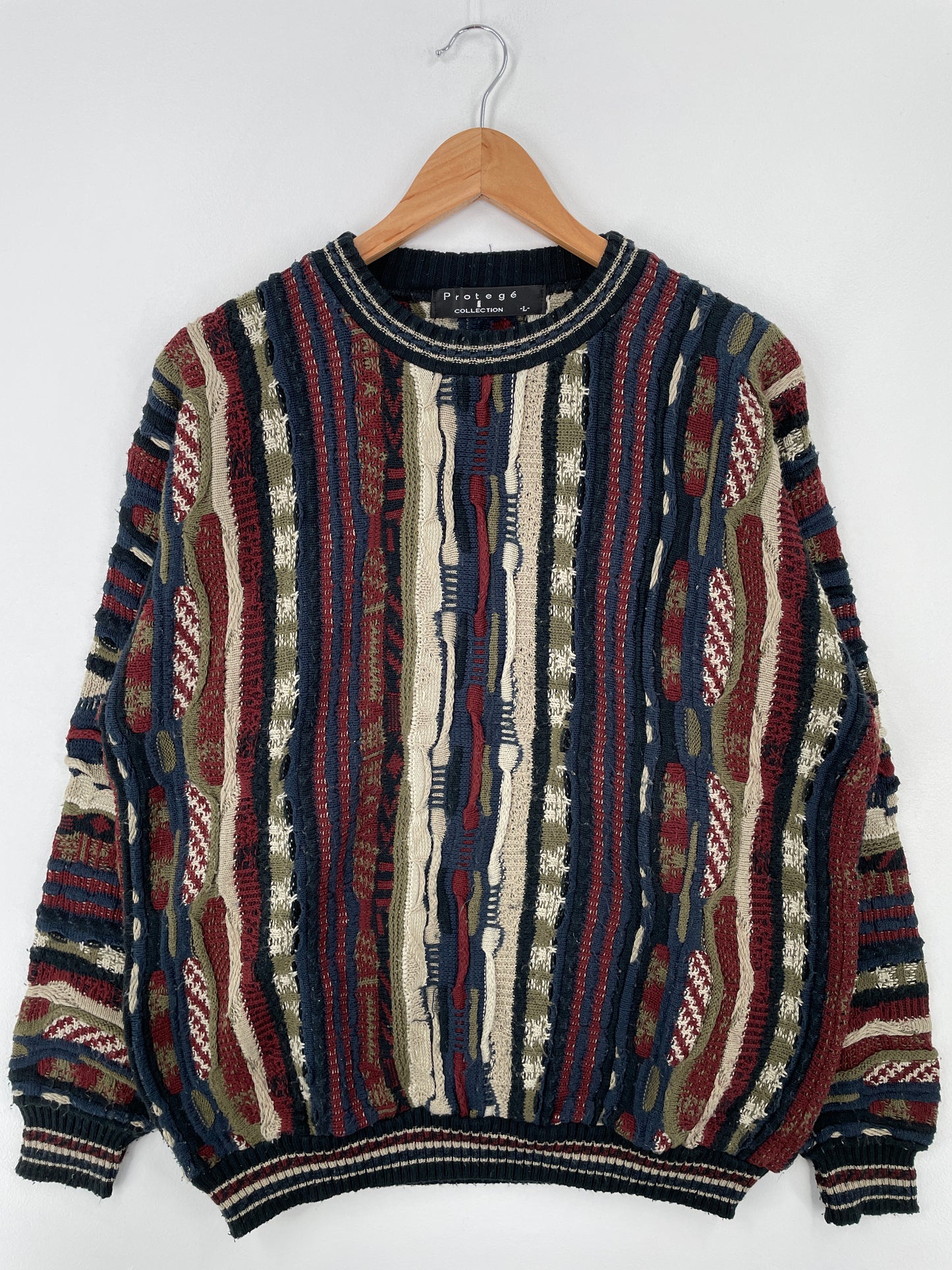 Vintage 3D COOGI STYLE Made in USA Size L Knit Sweater / A8940