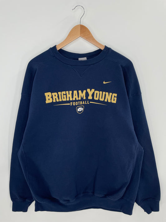 00’ NIKE BRIGHAM YOUNG Size XL Vintage Sweat shirt / K7964