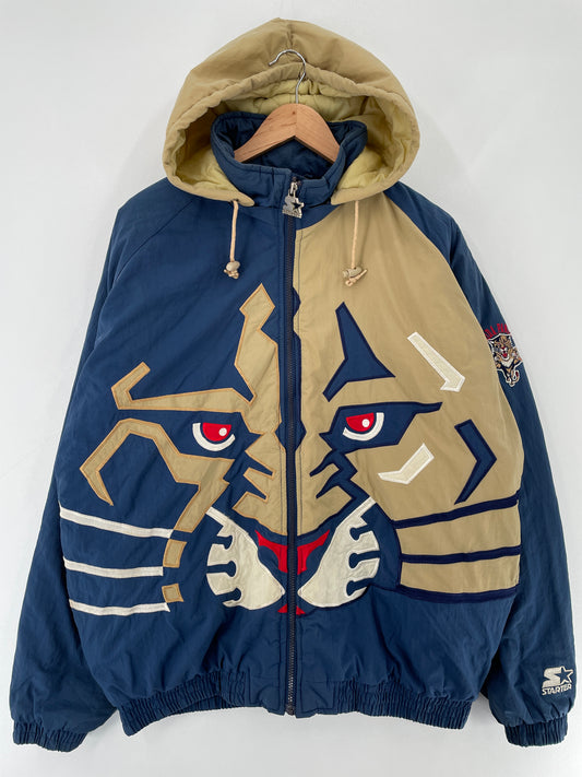 90’s STARTER x FLORIDA PANTHERS Size L Vintage NHL Padded Nylon Jacket / E5767N