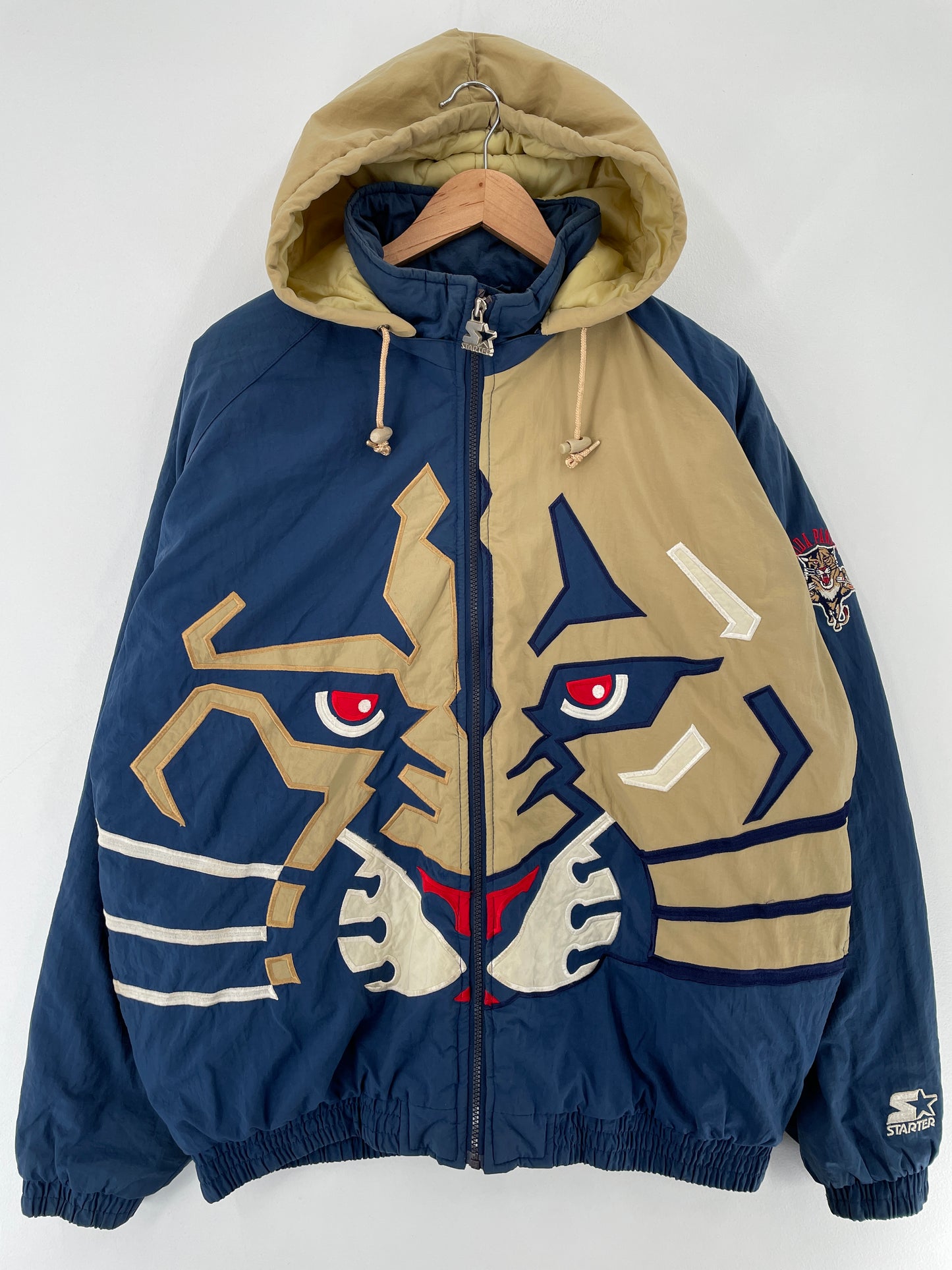 90’s STARTER x FLORIDA PANTHERS Size L Vintage NHL Padded Nylon Jacket / E5767N