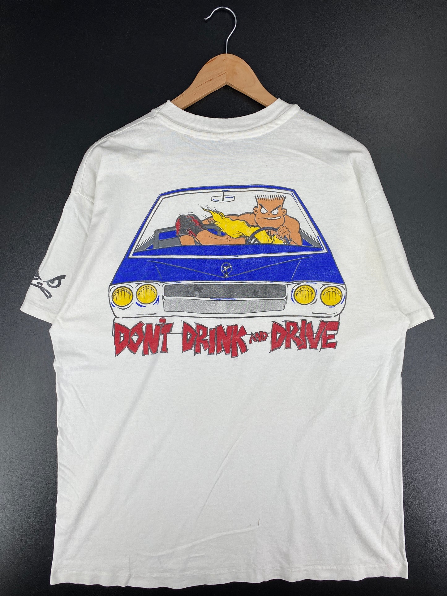 90's BAD BOY CLUB DON'T DRINK AND DRIVE Size No Tag(Approx.XL) Vintage T-Shirt / A6093