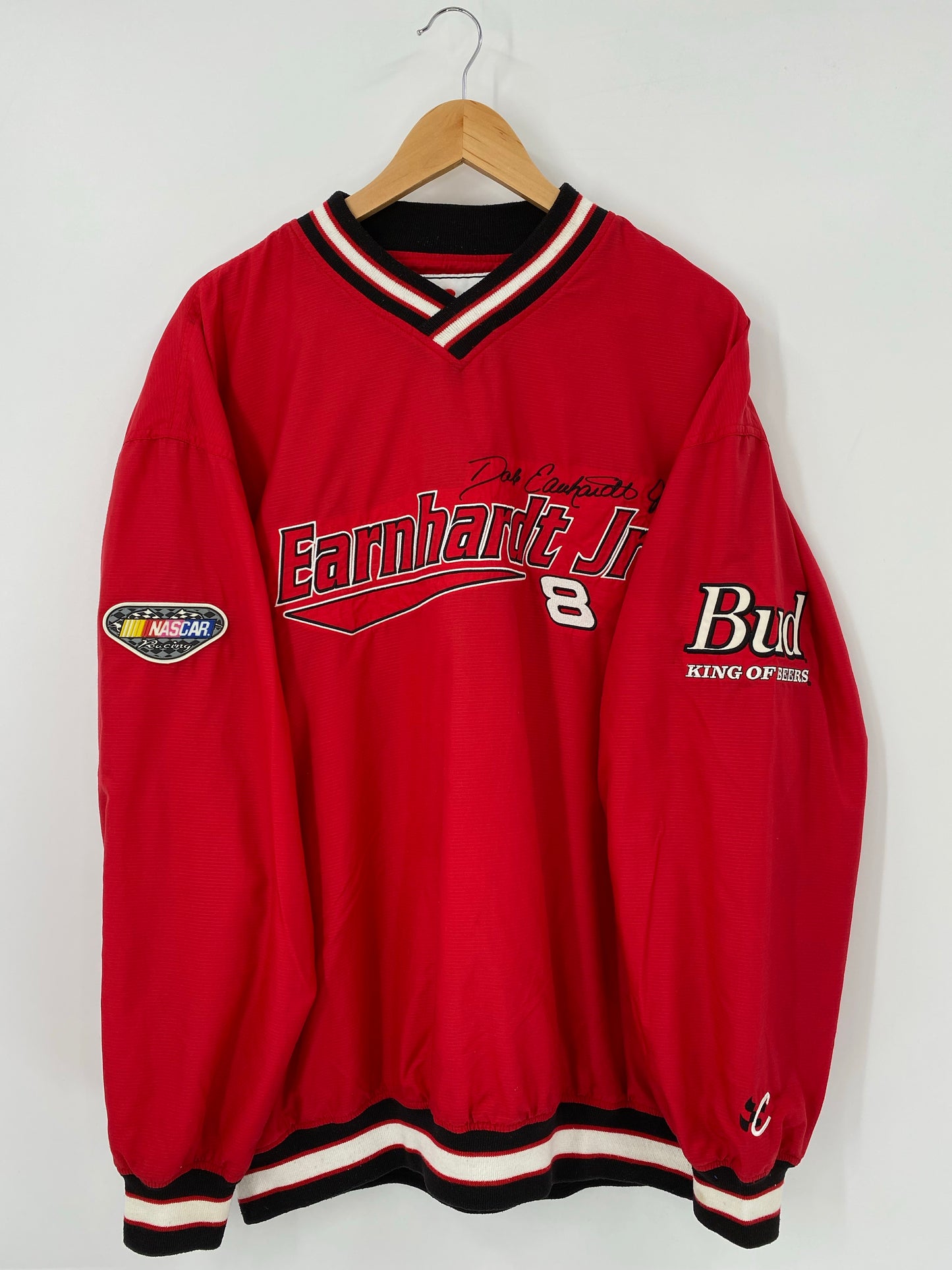 Vintage NASCAR DALE EARNHARDT Size XL Nylon Racing Windbreaker Jacket  / K4841