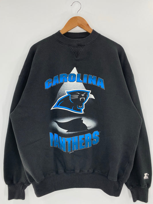 1993 STARTER x CAROLINA PANTHERS Size L Vintage  NFL Sweat-Shirt / K4142