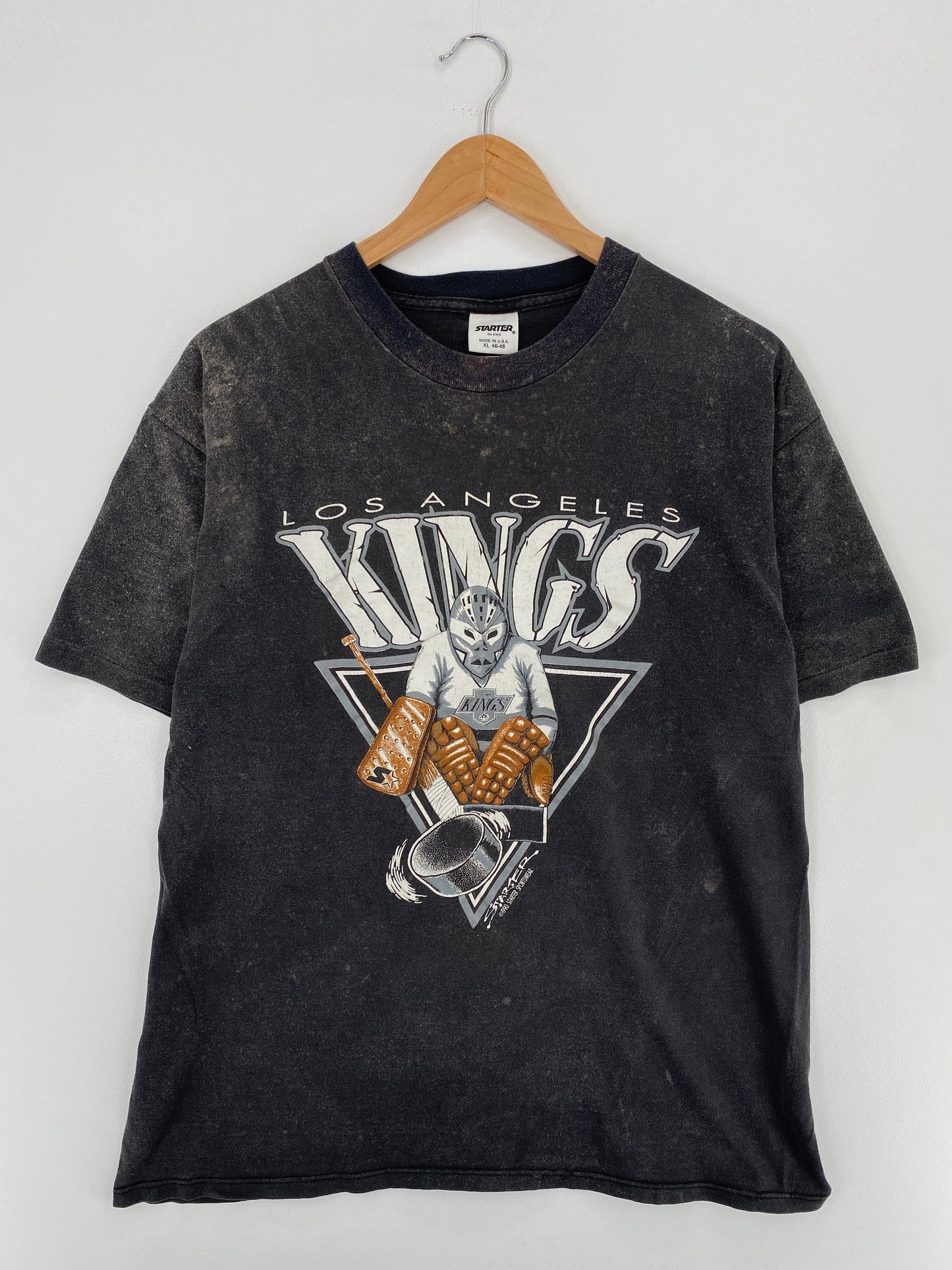 1990 STARTER LOS ANGELES KINGS Made in USA Size XL Vintage NHL T-Shirt / A4987