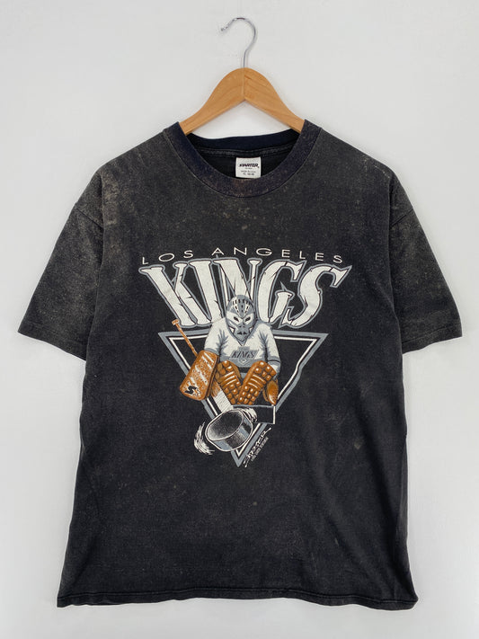 1990 STARTER LOS ANGELES KINGS Made in USA Size XL Vintage NHL T-Shirt / A4987