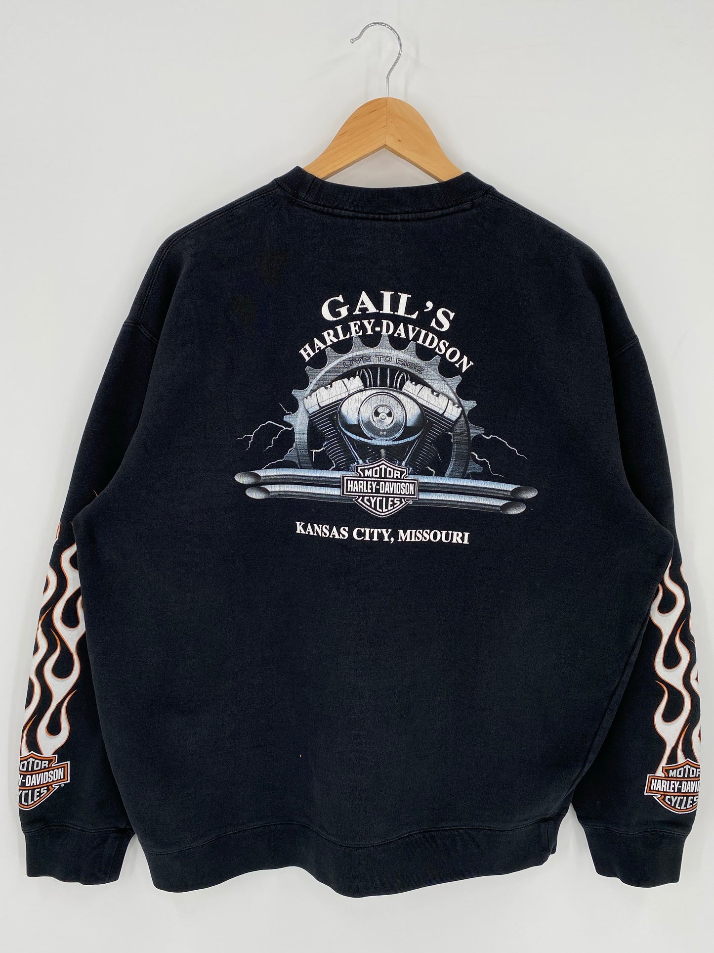 2007' HARLEY DAVIDSON Size L Vintage Sweat-shirt / K5264