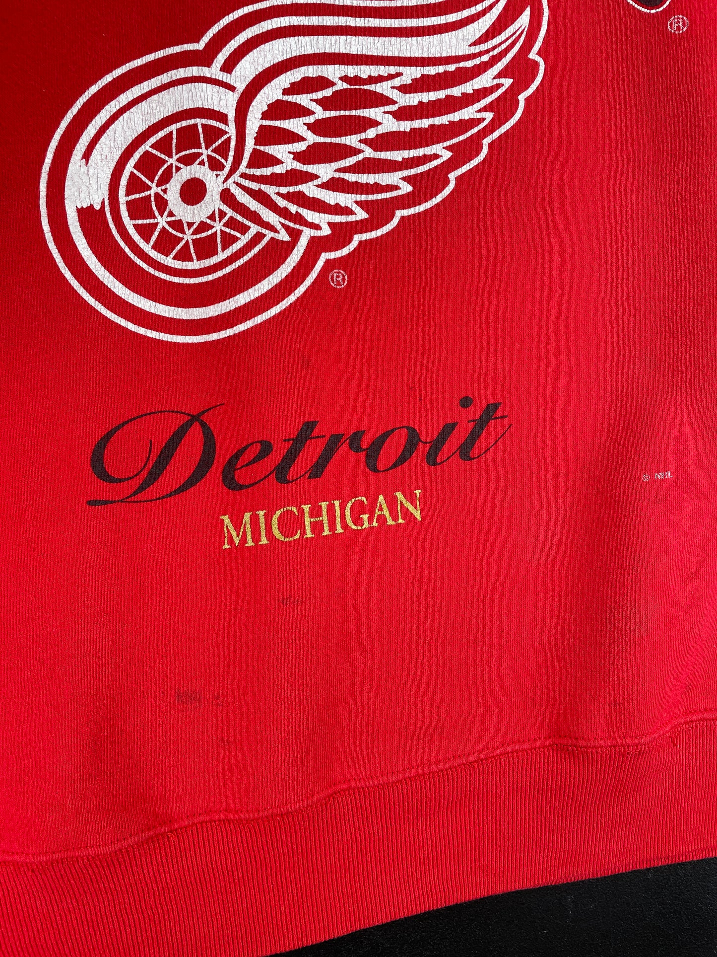 90's DETROIT RED WINGS Made in USA Size XL Vintage NHL Sweat-shirt / E3116S