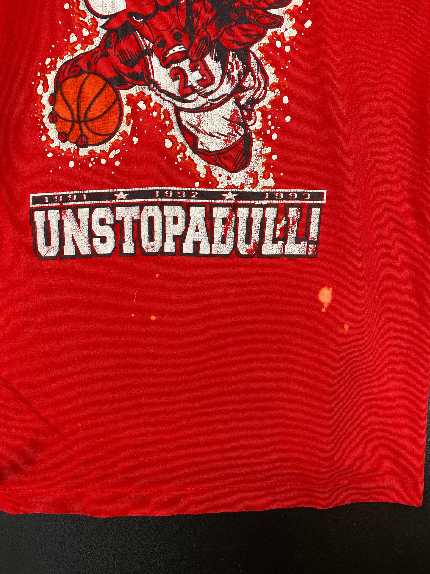 1993 CHICAGO BULLS Made in USA Size L Vintage NBA T-shirt / A1287