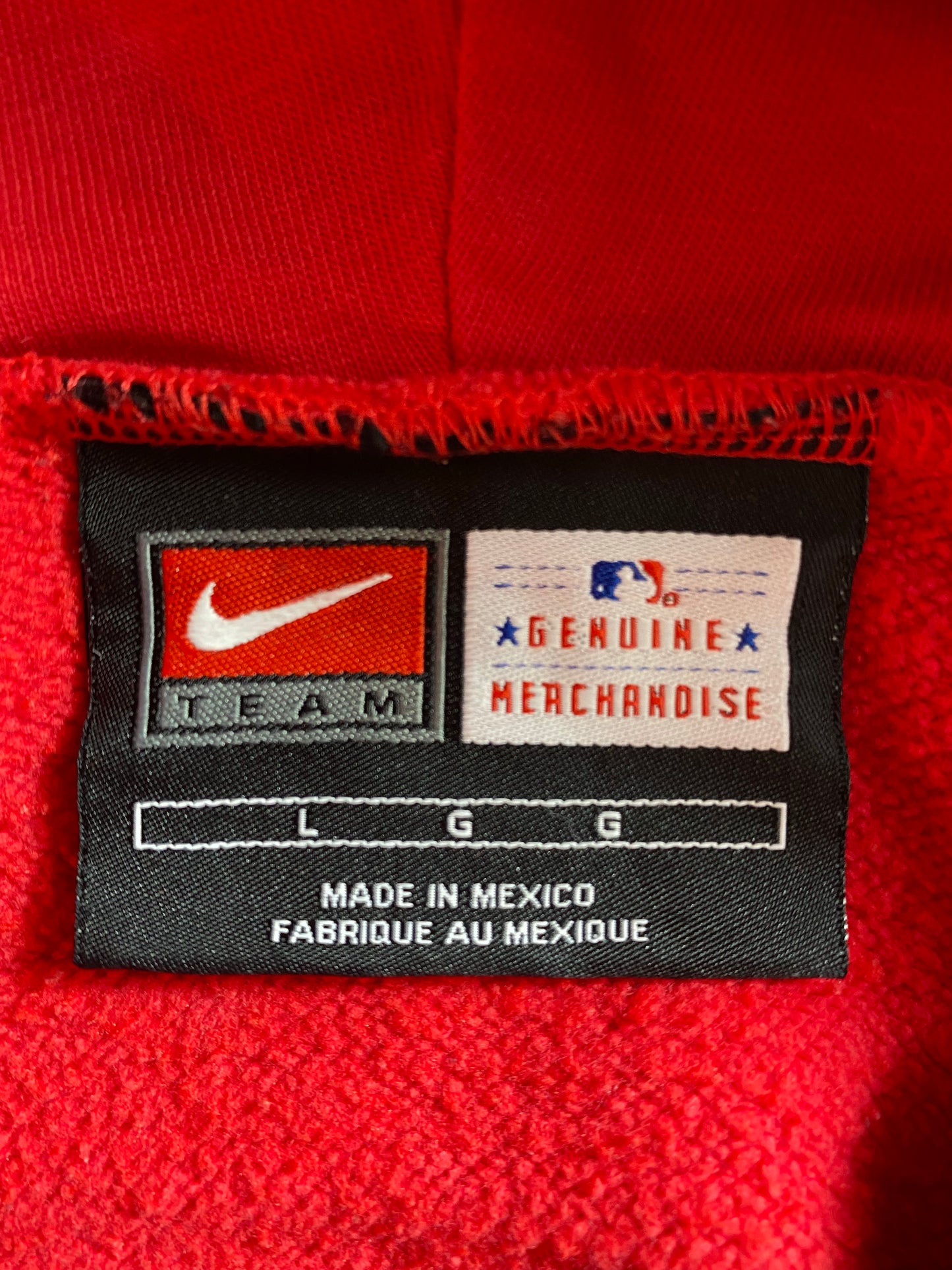 00’ NIKE CARDINALS Size L Vintage MLB Hoodie Sweat-Shirt / K4774