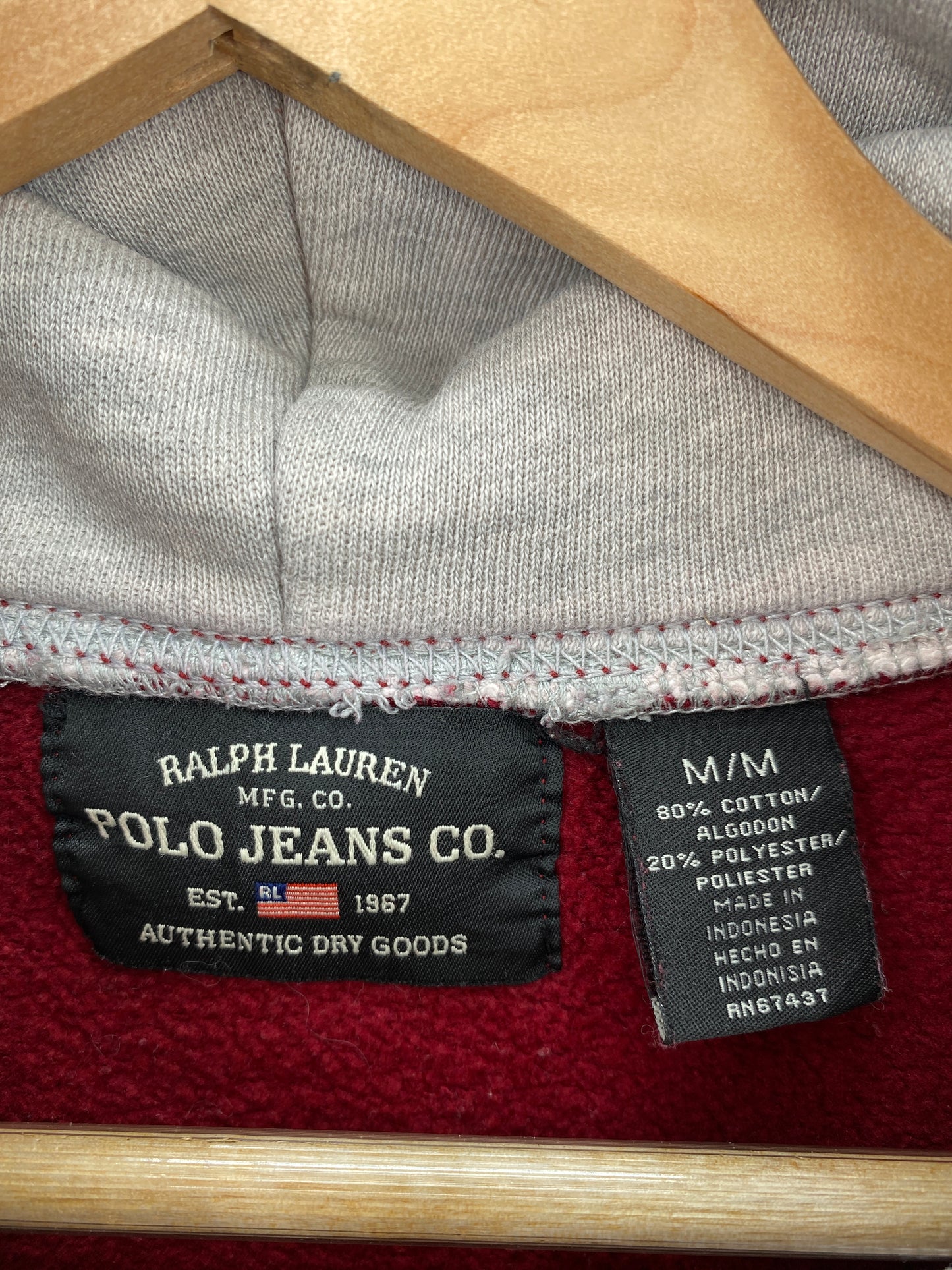 00' RALPH JEANS Size M Vintage Hoodie Sweat-shirt / A5855