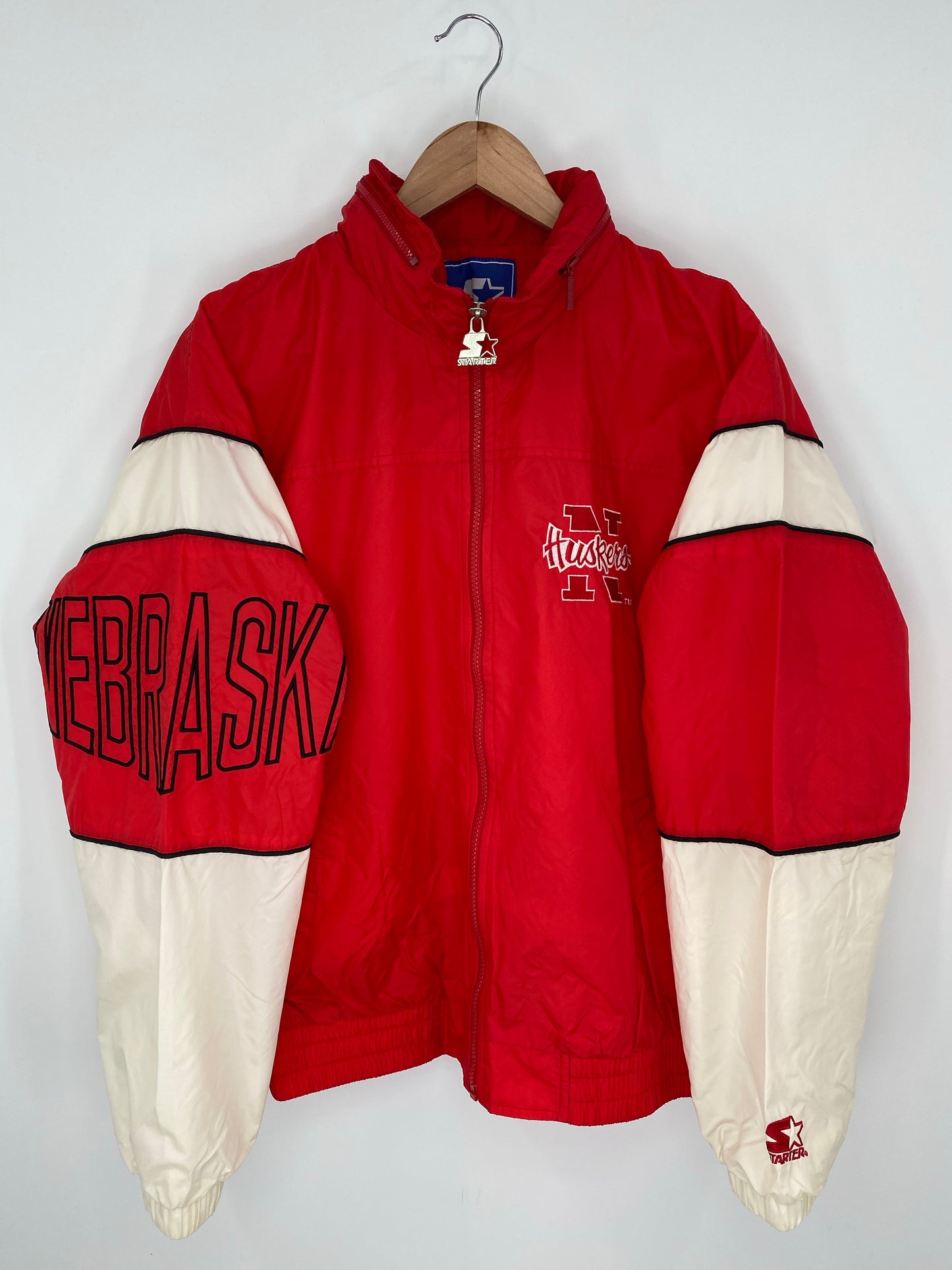 90’s STARTER x NEBRASKA HUSKERS Size M Vintage College Nylon Jacket  / K9066