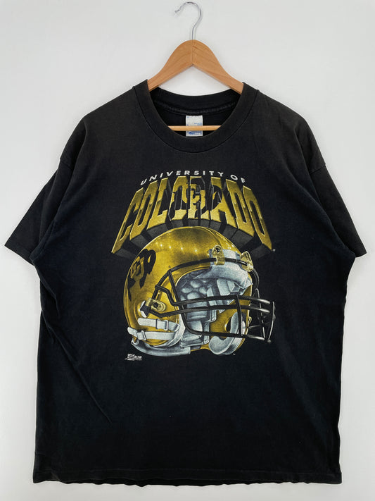 .90's SALEM x UNIVERSITY OF COLORADO Made in USA Size XL Vintage College T-Shirt / A8470