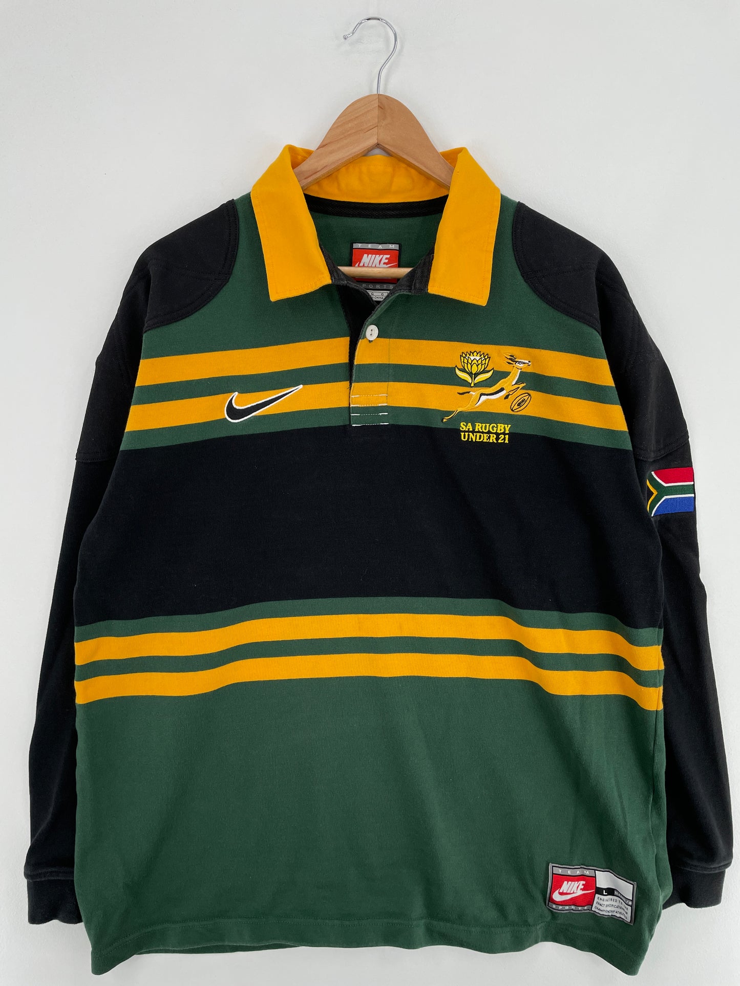 90’s NIKE SOUTH AFRICA RUGBY UNDER 21 Size L Vintage Rugby-Shirt / E904