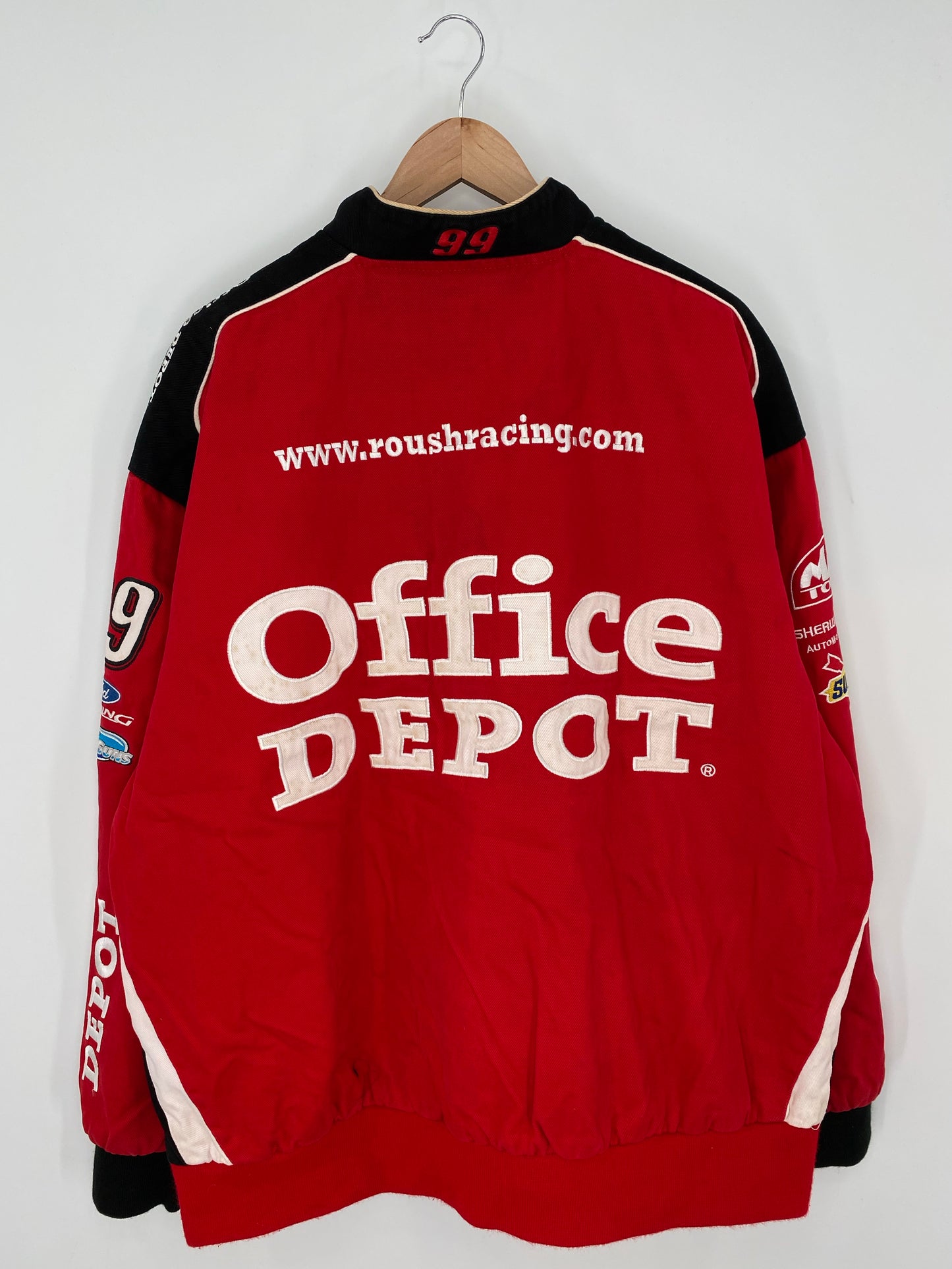 Vintage NASCAR OFFICE DEPOT x CARL EDWARDS Size XXXXL Racing Jacket / K9218