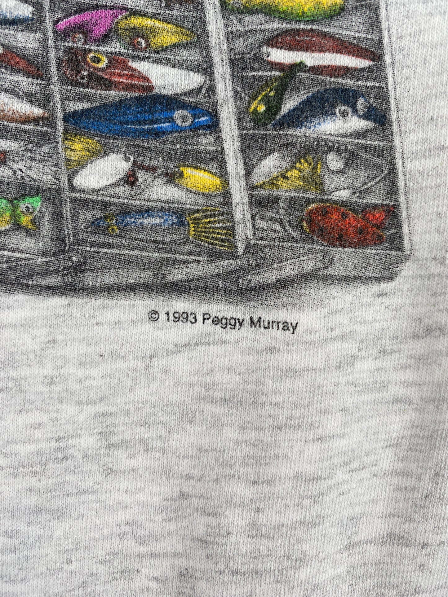 1993 FISHING Size XL Vintage T-Shirt / E6327T