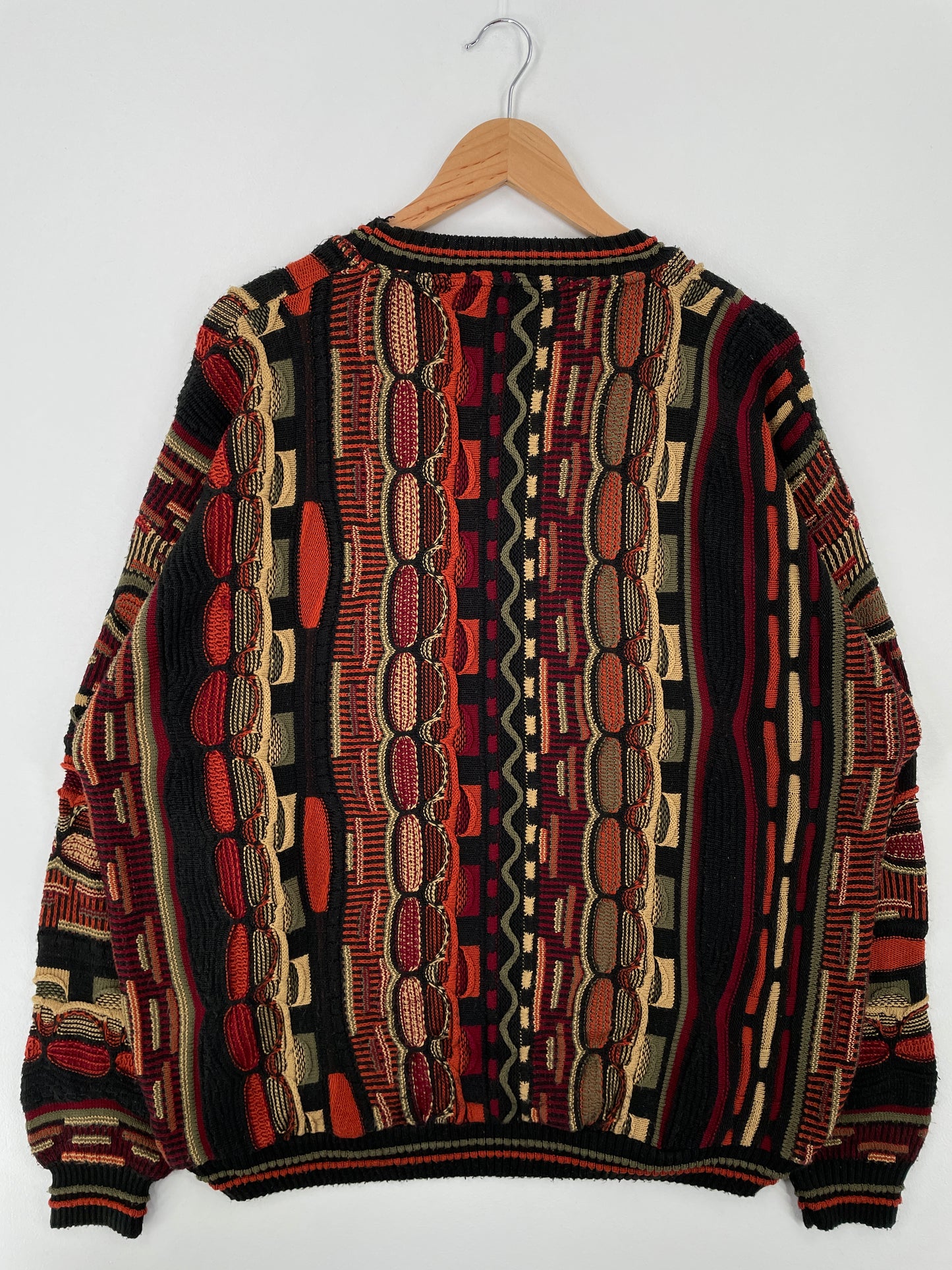 Vintage 3D COOGI- Style Made in USA Size XXL Knit Sweater / A8689