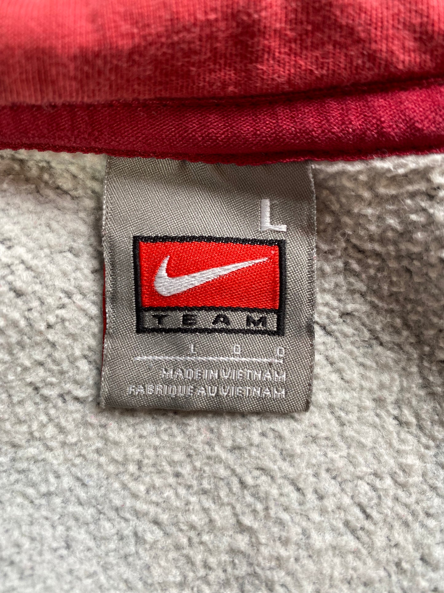 00' NIKE USC TROJANS Size L Vintage College Half-Zip Hoodie Sweat-shirt / A1383