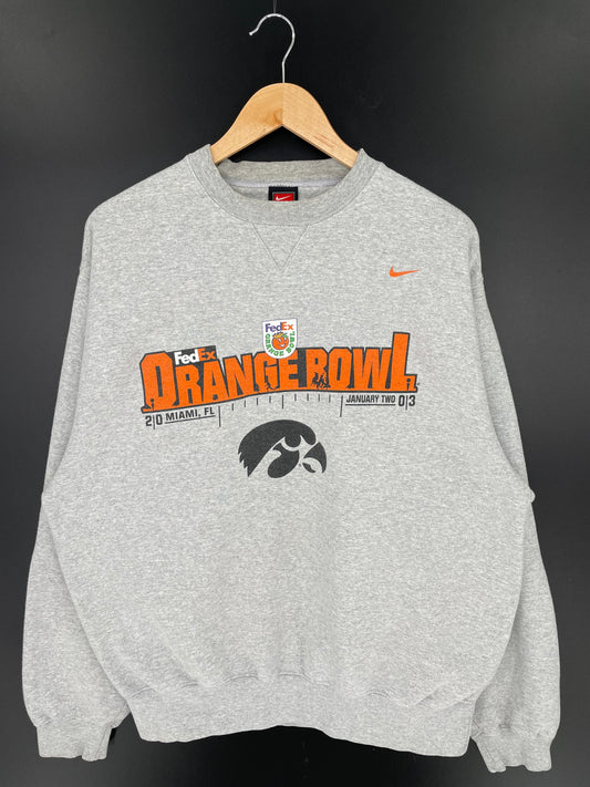 00' ORANGE BOWL IOWA Size L Vintage College Sweat-Shirts/ A40