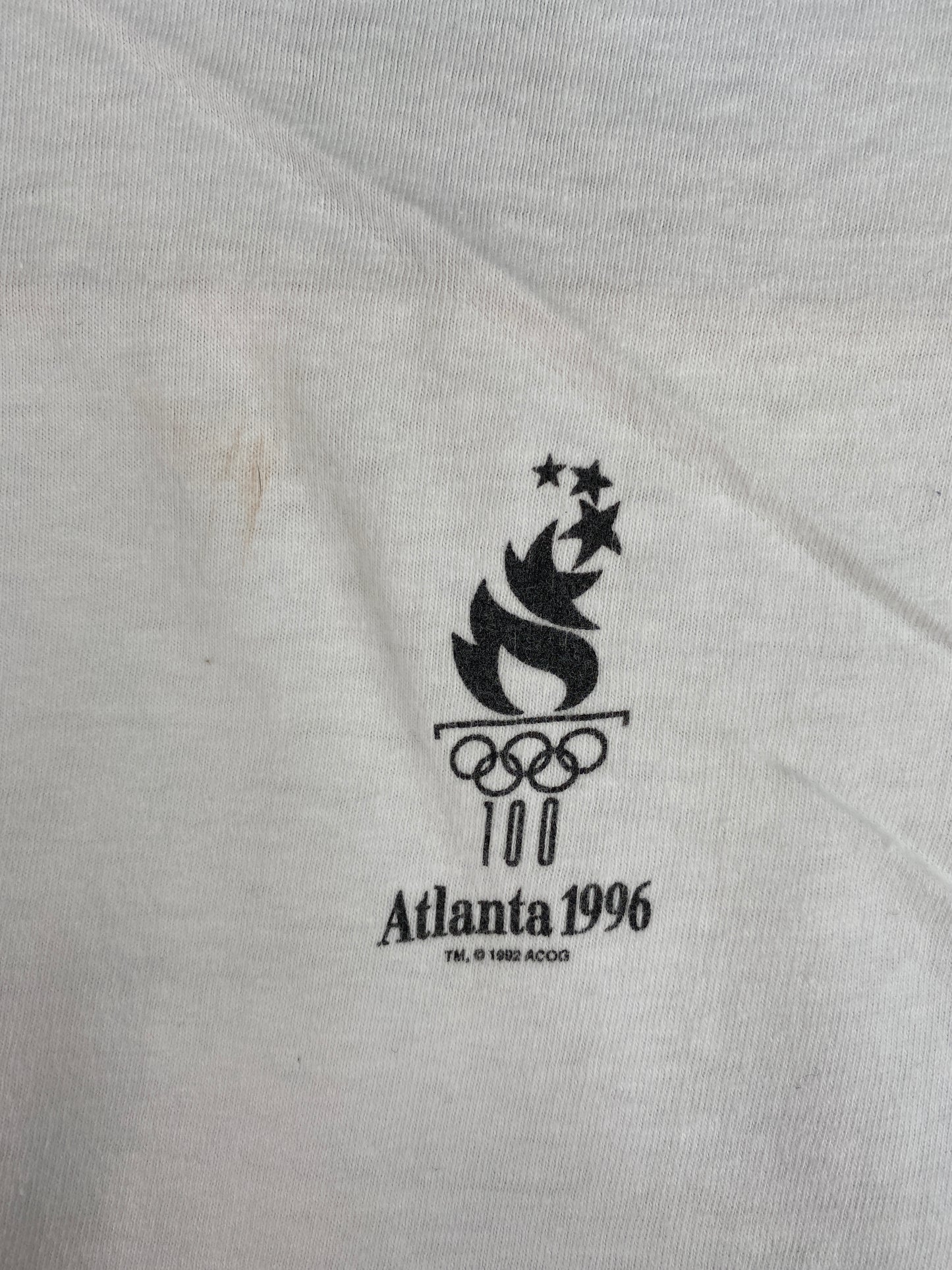 1996 ATLANTA OLYMPICS Made in USA Size L Vintage T-shirt / E948