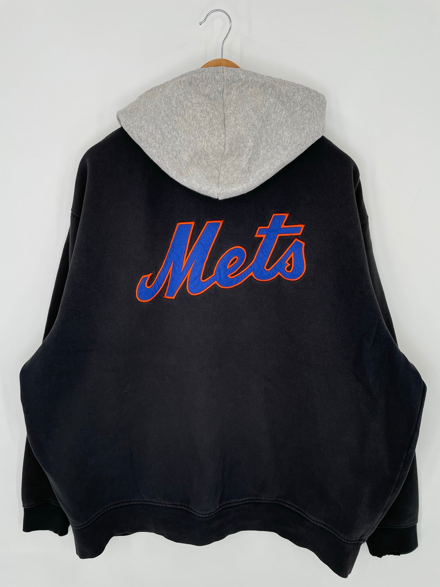 00’ NIKE NEW YORK METS Size XL MLB Hoodie Zip-up Sweat-Shirts/ K9101