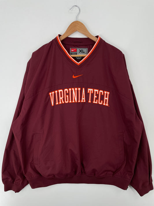 00' NIKE x VIRGINIA TECH Size XL Vintage College Nylon Jacket / A9555